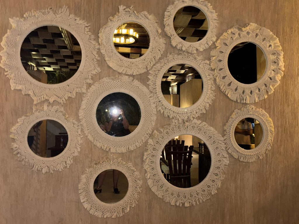 Round Woven Mirror
