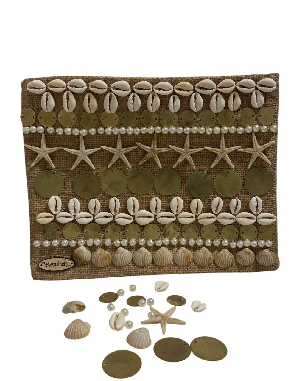 Seashell Jute Clutch
