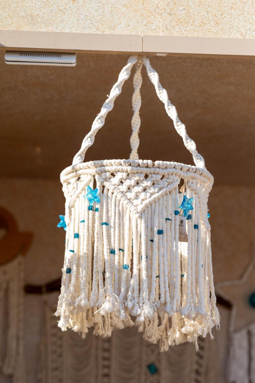 Macrame Beaded Chandelier