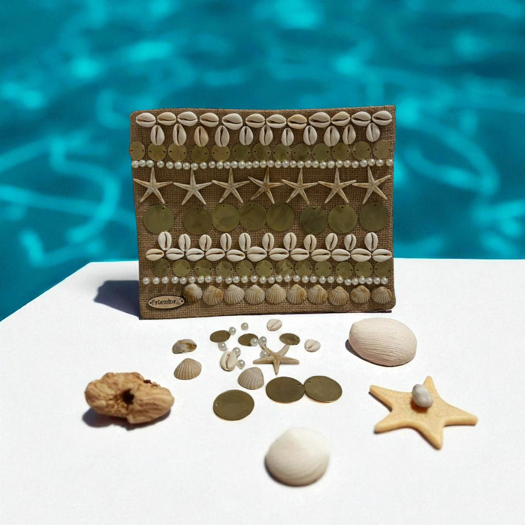 Seashell Jute Clutch